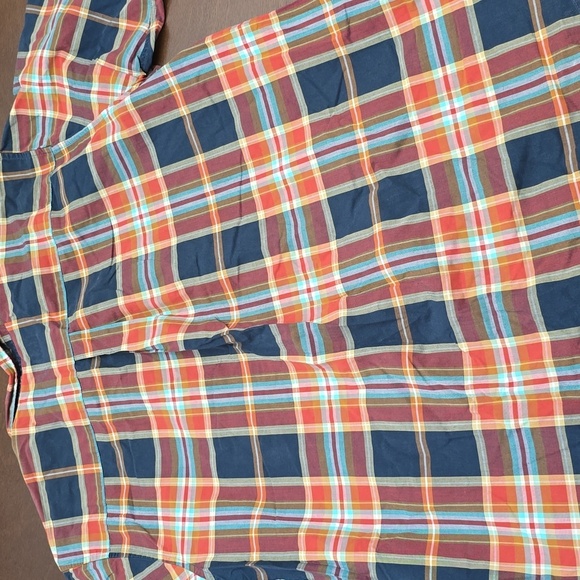 PATAGONIA Red and Blue Casual Button Down Shirt Short Sleeve Mens L - Picture 5 of 5